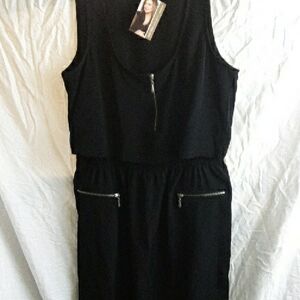 Miss Tina By Tina Knowles Black Sleeveless Dress